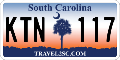 SC license plate KTN117