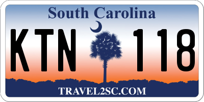 SC license plate KTN118