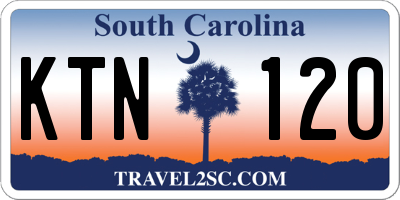 SC license plate KTN120