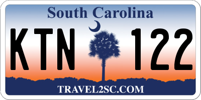 SC license plate KTN122
