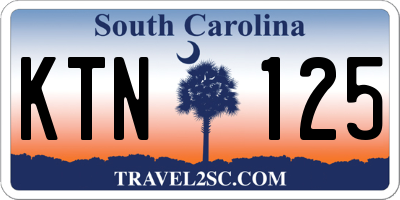 SC license plate KTN125