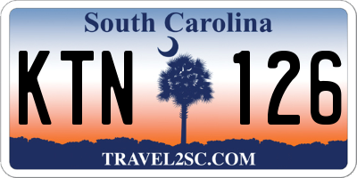 SC license plate KTN126