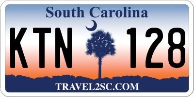 SC license plate KTN128