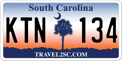 SC license plate KTN134