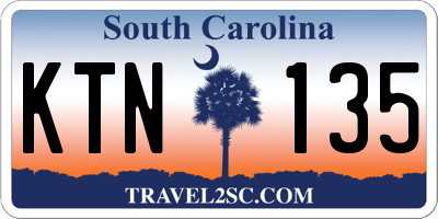 SC license plate KTN135