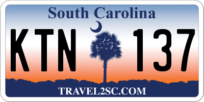 SC license plate KTN137
