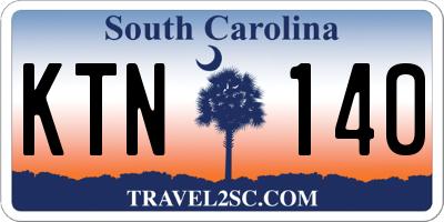 SC license plate KTN140