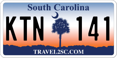 SC license plate KTN141