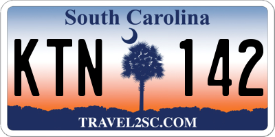 SC license plate KTN142