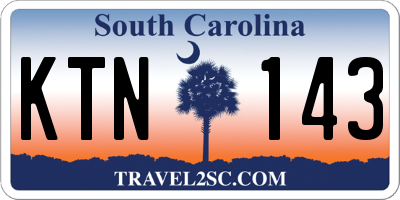 SC license plate KTN143