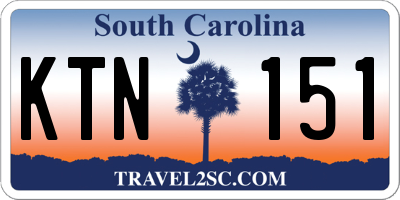 SC license plate KTN151