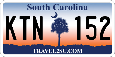 SC license plate KTN152