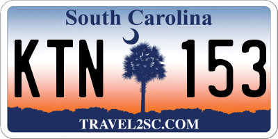 SC license plate KTN153