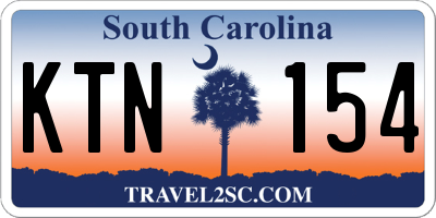 SC license plate KTN154