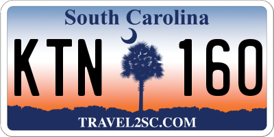 SC license plate KTN160