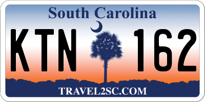 SC license plate KTN162