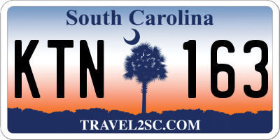 SC license plate KTN163