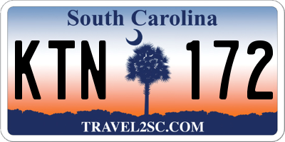 SC license plate KTN172