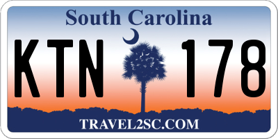 SC license plate KTN178