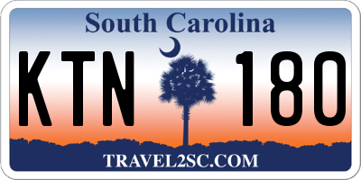 SC license plate KTN180