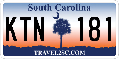 SC license plate KTN181
