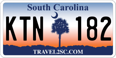 SC license plate KTN182