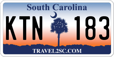 SC license plate KTN183