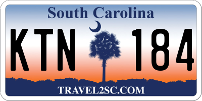 SC license plate KTN184