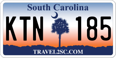 SC license plate KTN185