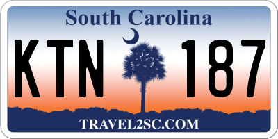 SC license plate KTN187