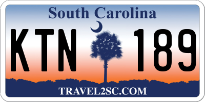 SC license plate KTN189