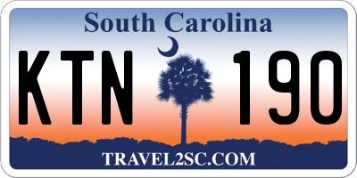 SC license plate KTN190