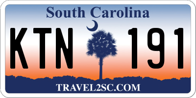 SC license plate KTN191