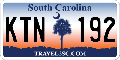 SC license plate KTN192