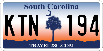 SC license plate KTN194