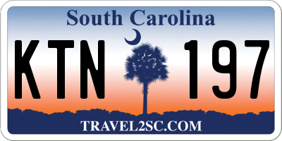 SC license plate KTN197