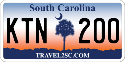 SC license plate KTN200