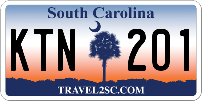 SC license plate KTN201