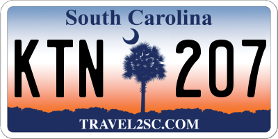 SC license plate KTN207