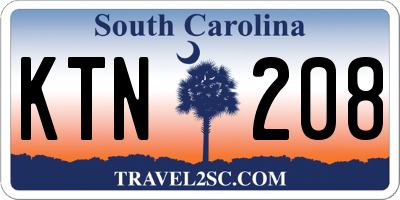 SC license plate KTN208