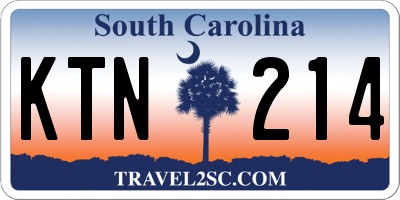 SC license plate KTN214