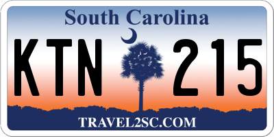 SC license plate KTN215