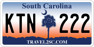 SC license plate KTN222