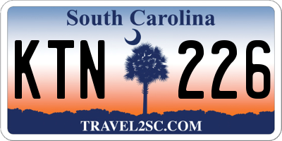 SC license plate KTN226