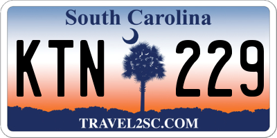 SC license plate KTN229