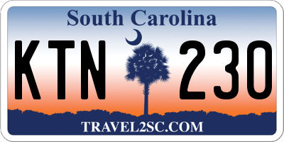 SC license plate KTN230