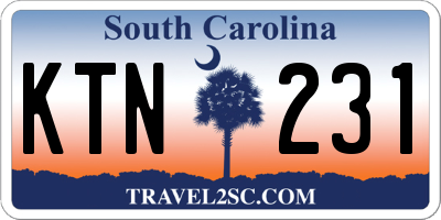 SC license plate KTN231