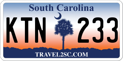 SC license plate KTN233