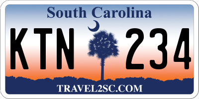 SC license plate KTN234