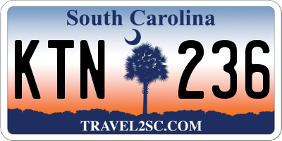 SC license plate KTN236